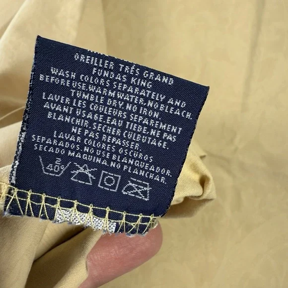 Ralph Lauren VTG Avery Cafe (tan) Paisley Damask King size pillowcase Made USA - Picture 3 of 5